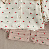 Load image into Gallery viewer, 2 Pieces Set Baby Kid Girls Flower Print Tops And Pants Wholesale 240111162
