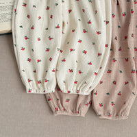 Load image into Gallery viewer, 2 Pieces Set Baby Kid Girls Flower Print Tops And Pants Wholesale 240111162
