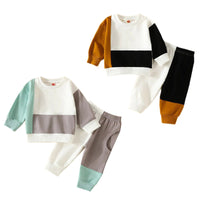 Load image into Gallery viewer, 2 Pieces Set Baby Kid Boys Color-blocking Tops And Pants Wholesale 24011120
