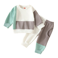 Load image into Gallery viewer, 2 Pieces Set Baby Kid Boys Color-blocking Tops And Pants Wholesale 24011120
