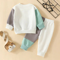 Load image into Gallery viewer, 2 Pieces Set Baby Kid Boys Color-blocking Tops And Pants Wholesale 24011120
