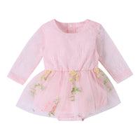 Load image into Gallery viewer, Baby Kid Girls Flower Embroidered Rompers Wholesale 24011122
