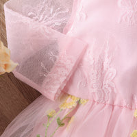 Load image into Gallery viewer, Baby Kid Girls Flower Embroidered Rompers Wholesale 24011122
