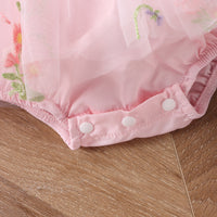 Load image into Gallery viewer, Baby Kid Girls Flower Embroidered Rompers Wholesale 24011122
