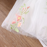Load image into Gallery viewer, Baby Kid Girls Flower Embroidered Rompers Wholesale 24011122
