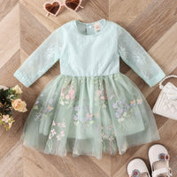 Load image into Gallery viewer, Baby Kid Girls Flower Embroidered Dresses Wholesale 24011123
