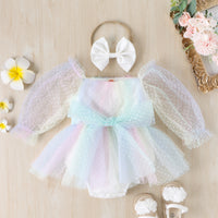 Load image into Gallery viewer, Baby Kid Girls Color-blocking Rompers Wholesale 24011125

