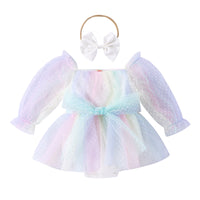Load image into Gallery viewer, Baby Kid Girls Color-blocking Rompers Wholesale 24011125
