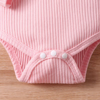 Load image into Gallery viewer, 2 Pieces Set Baby Kid Girls Solid Color Print Rompers And Flower Pants Wholesale 24011126
