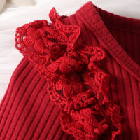 Load image into Gallery viewer, 2 Pieces Set Baby Kid Girls Solid Color Print Rompers And Flower Pants Wholesale 24011126
