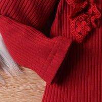 Load image into Gallery viewer, 2 Pieces Set Baby Kid Girls Solid Color Print Rompers And Flower Pants Wholesale 24011126
