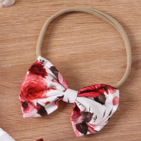 Load image into Gallery viewer, 2 Pieces Set Baby Kid Girls Solid Color Print Rompers And Flower Pants Wholesale 24011126
