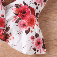 Load image into Gallery viewer, 2 Pieces Set Baby Kid Girls Solid Color Print Rompers And Flower Pants Wholesale 24011126
