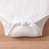 Load image into Gallery viewer, 2 Pieces Set Baby Kid Girls Solid Color Print Rompers And Flower Pants Wholesale 24011126
