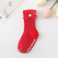 Load image into Gallery viewer, Baby Kid Girls Solid Color Bow Accessories Socks Wholesale 24011130
