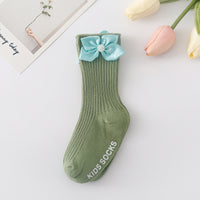 Load image into Gallery viewer, Baby Kid Girls Solid Color Bow Accessories Socks Wholesale 24011130
