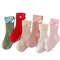 Load image into Gallery viewer, Baby Kid Girls Solid Color Bow Accessories Socks Wholesale 24011130
