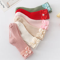 Load image into Gallery viewer, Baby Kid Girls Solid Color Bow Accessories Socks Wholesale 24011130
