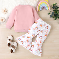 Load image into Gallery viewer, 2 Pieces Set Baby Kid Girls Rainbow Tops And Pants Wholesale 24011133
