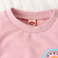 Load image into Gallery viewer, 2 Pieces Set Baby Kid Girls Rainbow Tops And Pants Wholesale 24011133
