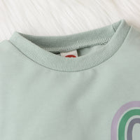 Load image into Gallery viewer, 2 Pieces Set Baby Kid Girls Rainbow Tops And Pants Wholesale 24011133
