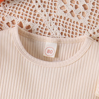 Load image into Gallery viewer, 2 Pieces Set Baby Kid Girls Solid Color Tops Flower And Embroidered Skirts Wholesale 24011134
