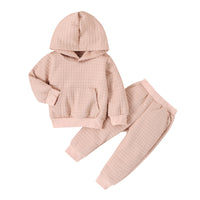 Load image into Gallery viewer, 2 Pieces Set Baby Kid Girls Boys Solid Color Hoodies Sweatshirts And Pants Wholesale 24011138
