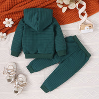 Load image into Gallery viewer, 2 Pieces Set Baby Kid Girls Boys Solid Color Hoodies Sweatshirts And Pants Wholesale 24011138
