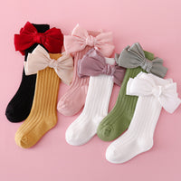 Load image into Gallery viewer, Baby Kid Girls Solid Color Bow Accessories Socks Wholesale 24011140

