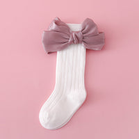 Load image into Gallery viewer, Baby Kid Girls Solid Color Bow Accessories Socks Wholesale 24011140
