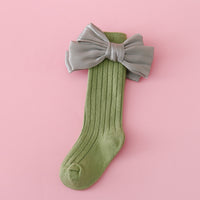 Load image into Gallery viewer, Baby Kid Girls Solid Color Bow Accessories Socks Wholesale 24011140
