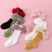 Load image into Gallery viewer, Baby Kid Girls Solid Color Bow Accessories Socks Wholesale 24011140
