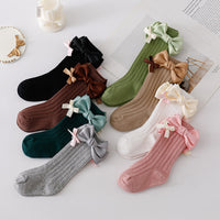 Load image into Gallery viewer, Baby Kid Girls Solid Color Bow Accessories Socks Wholesale 24011142
