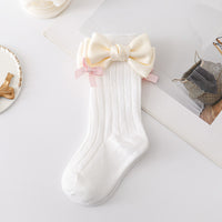 Load image into Gallery viewer, Baby Kid Girls Solid Color Bow Accessories Socks Wholesale 24011142

