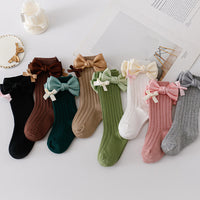Load image into Gallery viewer, Baby Kid Girls Solid Color Bow Accessories Socks Wholesale 24011142
