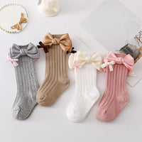 Load image into Gallery viewer, Baby Kid Girls Solid Color Bow Accessories Socks Wholesale 24011142
