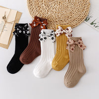 Load image into Gallery viewer, Baby Kid Girls Solid Color Bow Accessories Socks Wholesale 24011143
