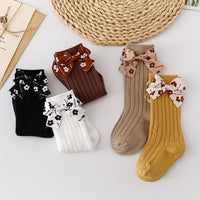 Load image into Gallery viewer, Baby Kid Girls Solid Color Bow Accessories Socks Wholesale 24011143
