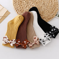 Load image into Gallery viewer, Baby Kid Girls Solid Color Bow Accessories Socks Wholesale 24011143
