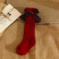 Load image into Gallery viewer, Baby Kid Girls Solid Color Bow Accessories Socks Wholesale 24011147
