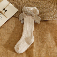 Load image into Gallery viewer, Baby Kid Girls Solid Color Bow Accessories Socks Wholesale 24011147
