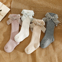 Load image into Gallery viewer, Baby Kid Girls Solid Color Bow Accessories Socks Wholesale 24011147
