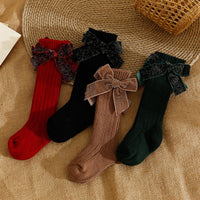 Load image into Gallery viewer, Baby Kid Girls Solid Color Bow Accessories Socks Wholesale 24011147
