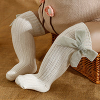 Load image into Gallery viewer, Baby Kid Girls Solid Color Bow Accessories Socks Wholesale 24011147
