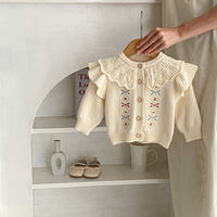 Load image into Gallery viewer, Baby Kid Girls Flower Embroidered Cardigan Wholesale 24011159
