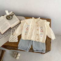 Load image into Gallery viewer, Baby Kid Girls Flower Embroidered Cardigan Wholesale 24011159
