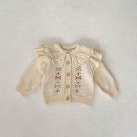 Load image into Gallery viewer, Baby Kid Girls Flower Embroidered Cardigan Wholesale 24011159
