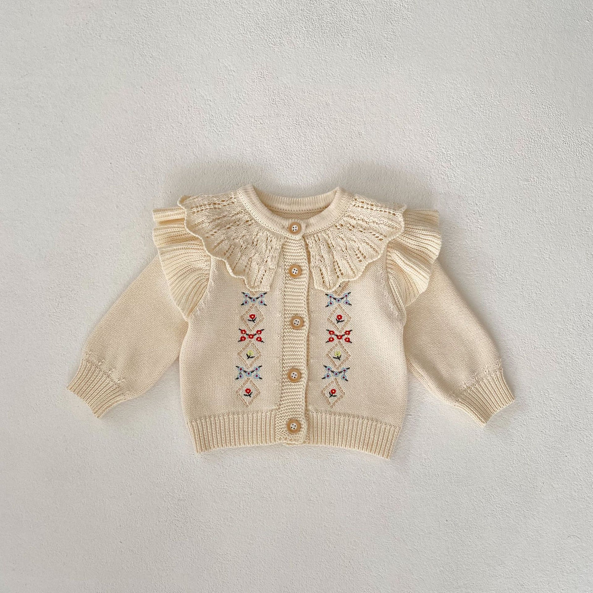 Baby Kid Girls Flower Embroidered Cardigan Wholesale 24011159