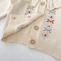 Load image into Gallery viewer, Baby Kid Girls Flower Embroidered Cardigan Wholesale 24011159
