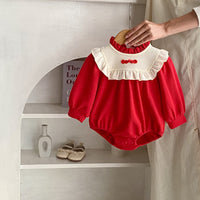 Load image into Gallery viewer, Baby Girls Color-blocking Rompers Wholesale 24011161
